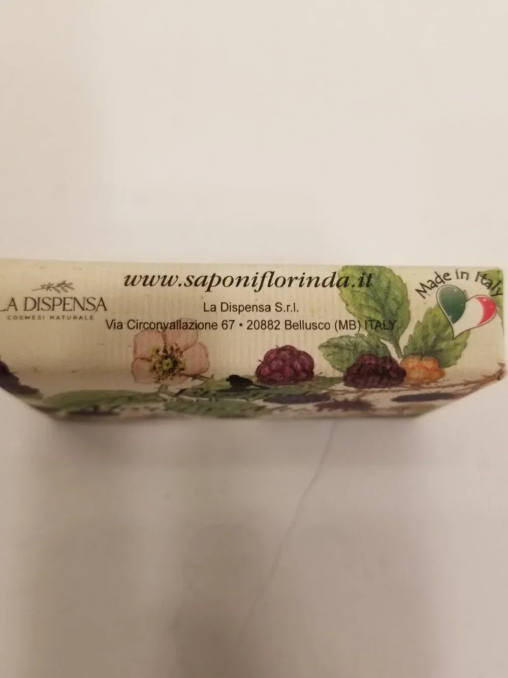 ✅Florinda Blackberry & Musk Natural Vegetable Bar Soap Italy 50g 1.76oz NWT